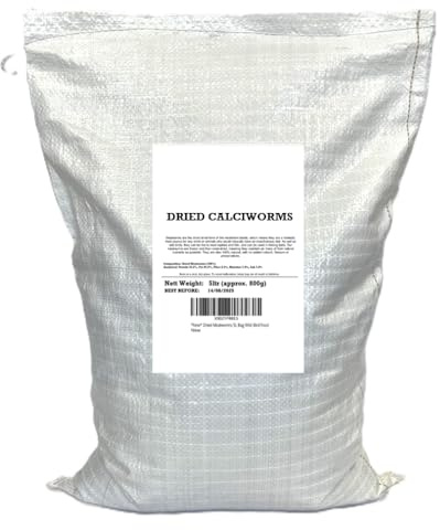 Premium Dried Calciworms 2.5L Bag Wild Bird Food (Approx weight 375g - 2.5 litre) MCW (Higher Cacium alternative to Mealworms