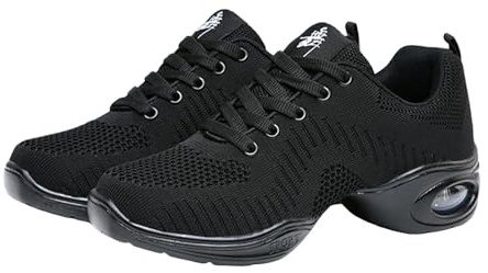 Hixingo Scarpe da Ballo Sportive Donna Split Sole Fitness Ginnastica Sneakers Scarpe da Running Casual Traspirante Cuscino d'Aria Jazz per Street Dance, Hip-Hop Jazz Dance