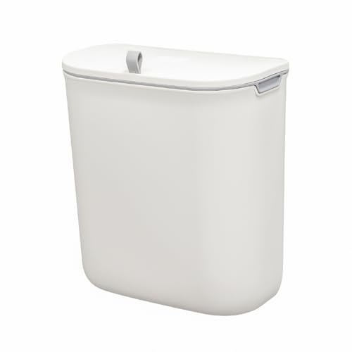 BLACK+DECKER BXBN61279GB Hanging Cupboard Bin, 7.6L Capacity, Double Sided Lid, Mountable on Walls & Cabinet Doors, Light Plastic Body, 26 x 15 x 28cm
