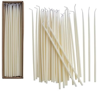 Creative Co-Op 36-Piece Unscented Thin Taper Candles in Box, Ivory