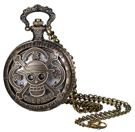 JewelryWe Fickur män kvinnor vintage retro analog kvarts kedjeur ur hängande klocka med halsband kedja fickur brons unisex gåva