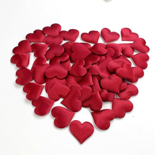 200 Stück Schwamm Herz Konfetti Rot, 3,5cm Herzen Deko Hochzeit Streudeko, 3D Rote Herzkonfetti Hochzeit Tischdeko, Herzen Deko Confetti für Valentinstag Muttertag Geburtstag Jahrestag Hochzeite