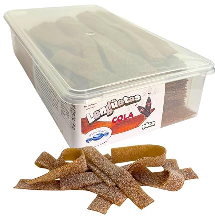 MUNDIDOLÇ Lenguas sabor cola. Chuches Acidas. Gran Pack de Sabores Distintos. Golosinas y Chucherias. Chuches Cumpleaños, Eventos y Halloween. Gominolas Halloween (Cola)