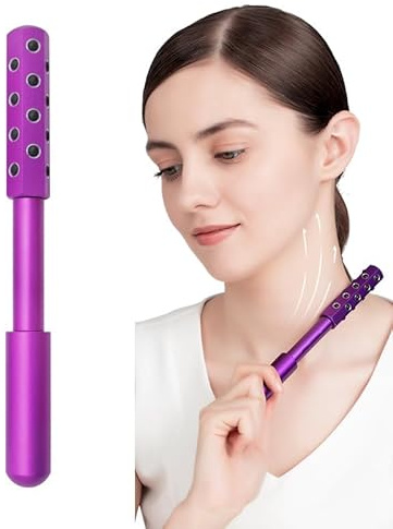 Betypura Facial Roller - Uplift Facial Massaging Beauty Roller, Face Massager Roller, Face Rollers for Women, Portable 7.6 Purple Beauty Roller for Face, Eye, Neck, Chin, Skin - 24-Stone