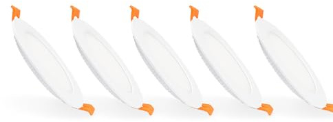 LEDKIA LED Einbaustrahler flach 18W Rund SuperSlim Ausschnitt Ø 205 mm (Pac