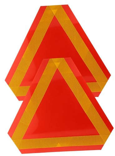 Cabilock 2 pièces Panneau Réflecteur Voiture Aluminium Signalisation Plaque Réfléchissante pour Sécurité Routière