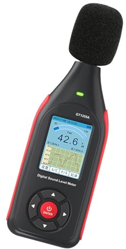 Sonómetro Digital portátil Noise Recorder 43000, Registrador de Datos Recargable con medición en Tiempo Real y función de exportación USB