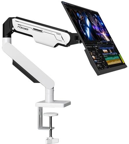 Fydeamer Monitor Arm Fully Adjustable for 17-32 Screens up to 9kg, White