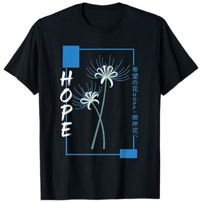 Ragno Giapponese Anime Fiore Floreale Giglio Estetica Maglietta