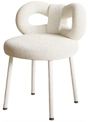 Tabouret de coiffeuse de luxe avec nœud haut dossier – Chaise de maquillage multifonction en latex pour chambre à coucher et salon – Siège élégant et confortable