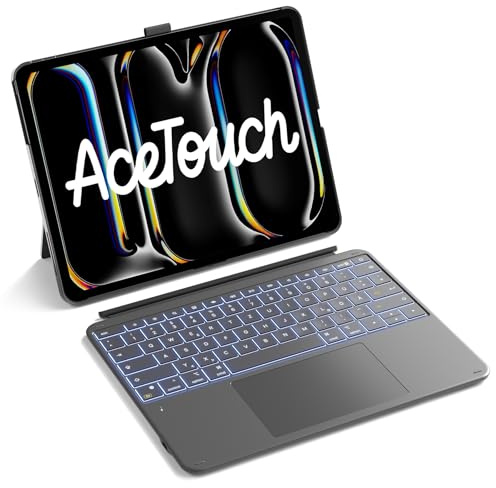 Inateck Hülle mit Tastatur iPad Pro 13, großes 6 Präzisions-Touchpad