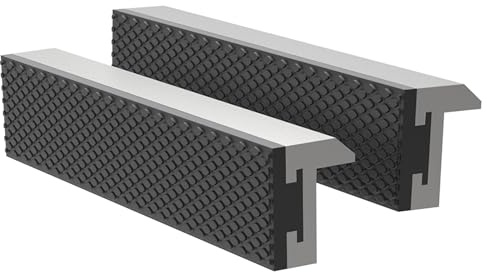 PinPro Profi Schraubstock 125mm Spannweite | hochfestes Gusseisen mit Kugelgraphit | 2in1 drehbar mit Amboss und Parallelschraubstock (Gummi-Schutzbacken)