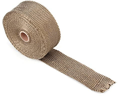 HELEVIA Enveloppement Thermique pour Tuyau D'échappement, Ruban Adhésif en Fibre de Verre pour Isolation Thermique élevée de Voiture, Accessoires Automobiles, Durable, (10 m / 32,8 pieds)