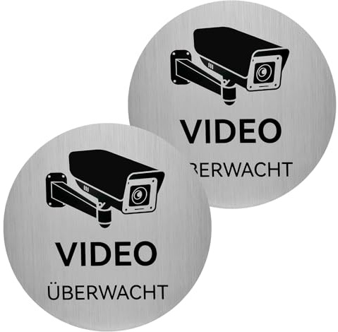 2 Pezzi Cartello Area Videosorvegliata,10 cm Area Videosorveglianza Cartellos,Cartello Telecamera Sorveglianza,Cartelli Videosorveglianza,Cartelli Area Videosorvegliata per Abitazioni,Parchi e Banche