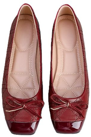 Ballerine Donna Con Fiocco A Maglia Coccodrillo Serpiente Elegante Gotico Punta Quadrata Allacciatura Eleganti Mary Jane Per Jeans Eleganti Lolita Ufficio Appuntamenti Matrimoni Viaggi Ogni Giorno