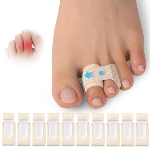 10 Pcs Férula Correctora de Dedos en Martillo, Corrector dedo Martillo Para Unisex, Separador Dedoss, Protectores Dedos Pie, Para Corregir Dedo de los Pies con Torcidos y Superpuestos