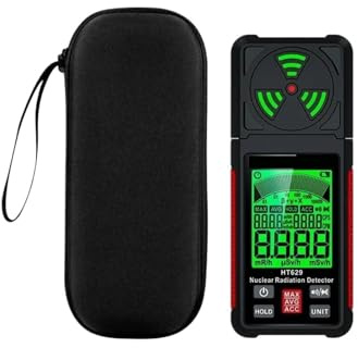 Gauss Meter, HT629 Nuclear Radiation Detector Geiger Counter X-ray Gamma Radioactivity for Wastewater Tester