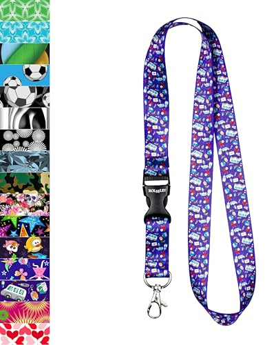 Rolseley Cordon tour de cou pour porte-badges avec clip en métal 1 Medic violet