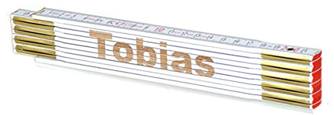 Zollstock Tobias mit Namensgravur personalisiert Geschenk