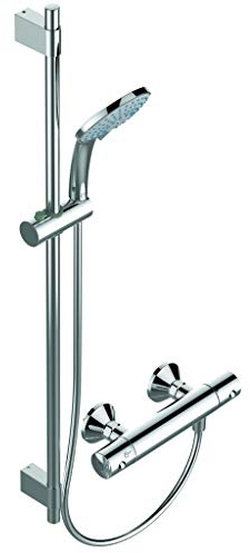 Ideal Standard Brausekombination Idealrain L3 (inkl. Thermostat/Brauseschlauch 1600 mm/Handbrause, Chrom, Anti-Kalk Funktion, Verbrühschutz) A6651AA