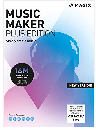MAGIX Music Maker - 2019 Plus Edition - Beats produzieren, aufnehmen und mixen | Standard | PC | PC Aktivierungscode per Email