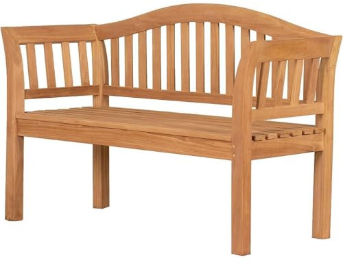 bene living Teakholz Friesenbank Wave 120 cm