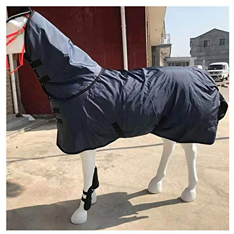 MaJu Reitzubehör Pferdeteppich Warme Pferdedecke Wasserdicht Und Kalt Im Winter(Size:145cm)