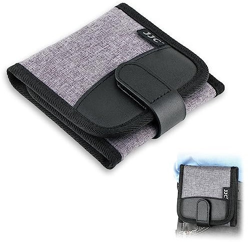 JJC 3-Pocket Lens Filter Pouch Case, Wallet for Circular Filters up to 82mm
