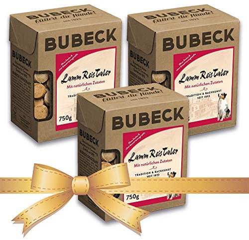 Bubeck | 3 x 750g Hundekekse | Natürlich und hart Gebacken | Snackbox | die ideale Belohnung für unterwegs (Lamm)