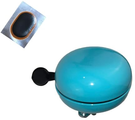 Ding Dong Fahrradglocke Ø 80 mm Blaues Design Fahrradklingel inkl. Schlauchflicken