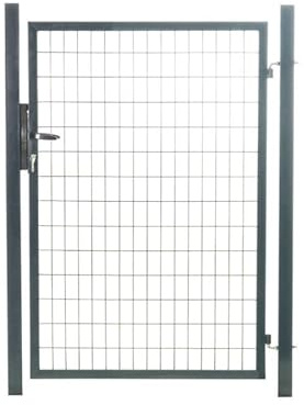EASY CLOTURE Portillon grillagé en Acier galvanisé Maille 100 x 50 Passage 1m x 1m70 Gris Anthracite
