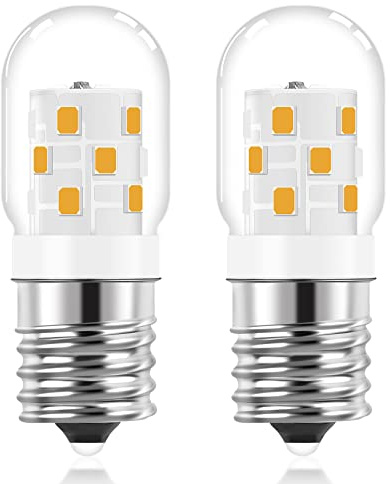 E17 LED Under Microwave Over Stove Light Bulb 125V Appliance 8206232A 40W Incandescent Equivalent, E17 Intermediate Base 3W Dimmable Light Bulb for Refrigerators, Range Hood, WarmWhite 3000K,2 Pack