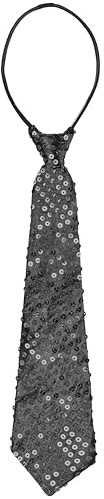 Balinco Party Krawatte, Pailletten Krawatte, Glitzernde Schlips Herren, Schlips mit Gummizug, vorgebunden, Junggesellenabschied Mann Karneval, Fasching, Halloween