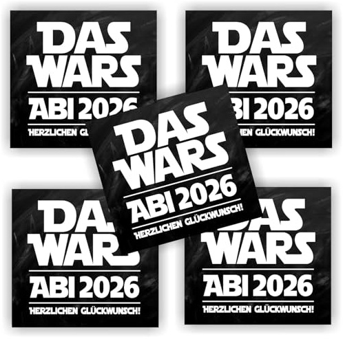 Play-Too 5 Aufkleber Flaschenetikett Etikett Abi Abitur DAS Wars 2026 a | Reifeprüfung