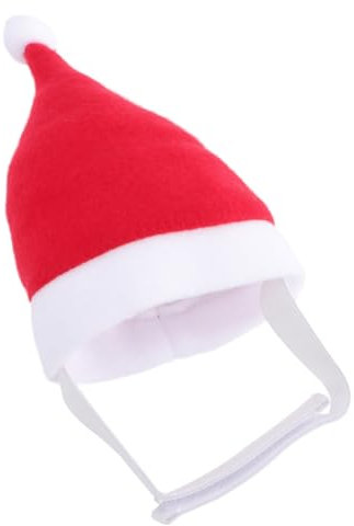 CIYODO Weihnachtsmütze Für Haustiere Rote Spitze Kappe Verstellbarer Elastischer Weicher Plüsch Für Weihnachtsfeiern Fotoaufnahmen Hunde