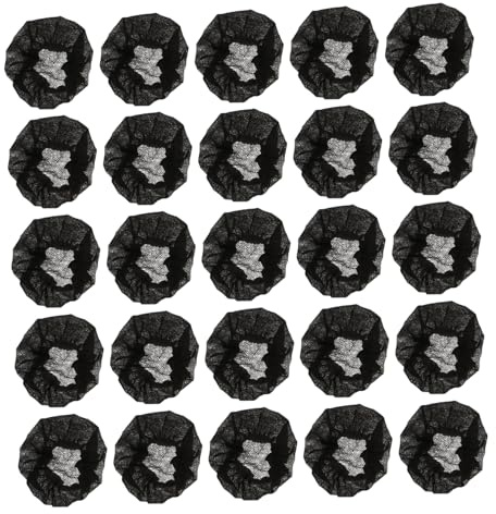 Disposable Microphone Pop Filter Covers 100 Pack Black Non Woven | Anti-spit Protection, Stable Signal Output, Condenser and Desktop Models, Event Use, Home Recording, Matte Finish