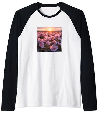 Superbe motif coucher de soleil sur le champ de fleurs d'hellébore Manche Raglan
