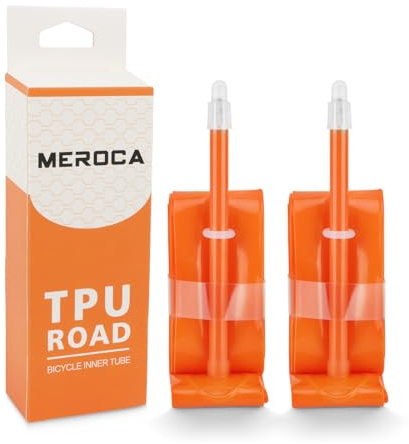 TINGSING TPU-Schlauch 700C, kompatibel mit 700 x 23/25/28/30/32/35/40/45/50c, 45/65/80/85 mm Presta-Ventil, ultraleichte Rennrad-Innenschläuche, Fahrradreifen für alle Straßen und Schotter