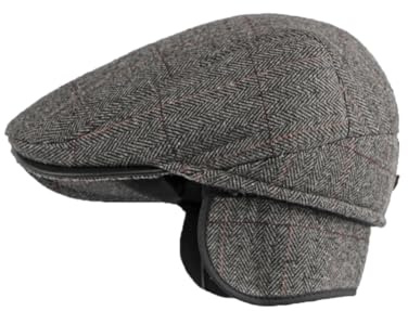 YAMEE Berretto Piatto Uomo Inverno con Paraorecchie Antivento,Coppola Uomo Vintage Caldo,Basco Uomo Newsboy Cappello Classico,Unisex Beret Flat Caps,Cabbie Hat,Coppola Cappellino Invernale Auttuno