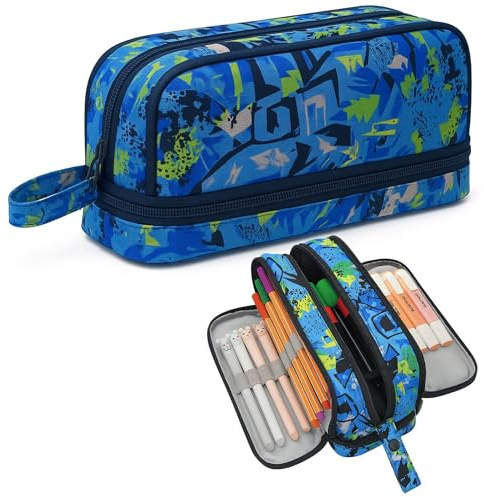 TailoKids® - Estuche Escolar 4 Compartimentos Gran Capacidad – Estuches Escolares con Cremalleras para Adolescentes, Primaria, Unisex – Wonderful Special Pencil Case – Impermeable - Estuche Portatodo.