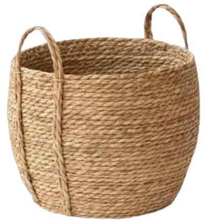 JISADER Cesto Portavasi in Fibra Naturale per Spazi Interni Ed Esterni, 30 cm x 30 cm x 26 cm