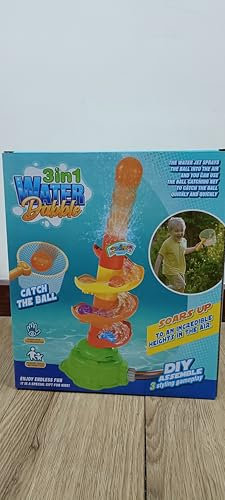 Water Sprinkler for Kids,3-in-1 Outdoor Fairway Water Sprinkler Toys with 2 Hose Clamps,Patio Children Sprinkler Set,Garden Sprinkler Toys for Boys & Girls Age 3 4 5 6 7 8 9 10 11 12 (Multicolor)