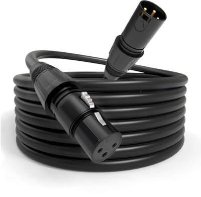 XLR Stecker auf Buchse Mikrofonkabel mit hoher Abschirmung für Studio, Bühne, Live-Performance, Live Stream Durable Oxygen-Free Kupfer Audio XRL zu XRL Kabel für Mikrofon, Audio Mixer, Interface-2M