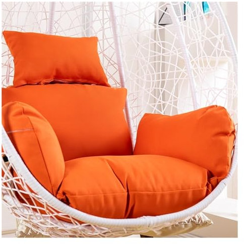 Orange Outdoor Hängesessel Auflage für Hollywoodschaukel und Gartenstuhl wetterbeständig und bequem