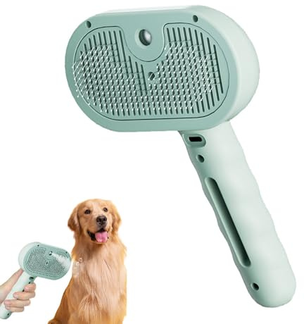 Felanis 3-in-1 Fellbürste mit Sprühnebel Katzenbürste mit Dampf Dampfbürste für Katzen und Hunde, Massage, Grooming & Haarentfernung