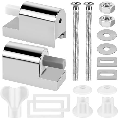 Bisagras Tapa WC,Bisagras Asientos de Inodoro ABS Kit Fijo de Cierre Suave para Instalar Piezas de Asiento de Inodoro