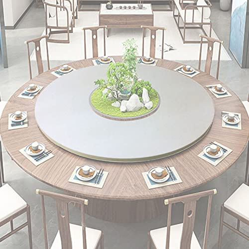 Plateau de service rotatif pour table de salle à manger 60 cm, plateau rond en bois silencieux, parfait pour les fêtes, les réunions de famille et les divertissements