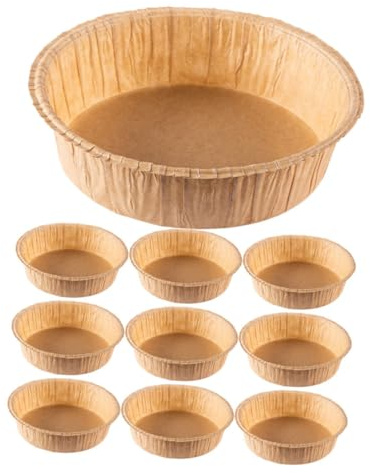 Angoily Lot de 10 Moules à Gâteaux Ronds en Papier Sulfurisé Antiadhésif Diamètre 16 CM Jetables et Résistants à la Chaleur pour Cuisson Four et Friteuse à Air Chaud