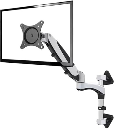 D-MOUNT FE160W Aluminum Alloy 10 - 27 Monitor Wall Mount with Touch Screen Bracket for Wall Hanging, Tilt, Swivel, Pivot, 0-8kg Lift