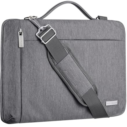 TECHGEAR 15-15.6 Inch Laptop Sleeve Case with Handle, Shoulder Strap & Pockets for MacBook, ASUS, Samsung Galaxy Book, HP Ryzen, Lenovo IdeaPad, Dell Inspiron 15.6, Acer, Chromebook, Water-Resistant